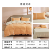 百丽丝床上四件套加厚磨毛简约织带四件套 逐迹流年(含羞草花香) 1.5米床(适用200*230cm被芯)