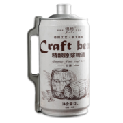 锦特青岛特产啤酒 精酿原浆啤酒 全麦酿造扎啤大桶装啤酒 【12°P拉格黄啤】2L*1桶