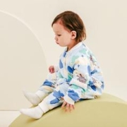 Wellber 威尔贝鲁 婴儿可脱半袖棉毛布分腿睡袋