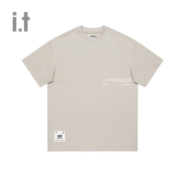 :CHOCOOLATE it 男装短袖T恤2023夏季新品简约休闲基础半袖TEU04K BGL/浅棕色 XS