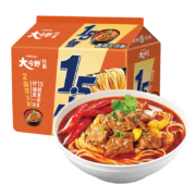 Plus会员：今麦郎方便面泡面袋装大今野1.5倍 拉面香辣牛肉面 5连包134g*5