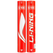 李宁（LI-NING） 羽毛球精选耐打飞行稳定比赛训练球G100鹅毛球单筒装 G100/77速（12只/筒）鹅毛