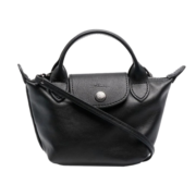 珑骧（longchamp） 迷你女包女士短柄手提单肩斜挎包 皮质 黑色 10147757001