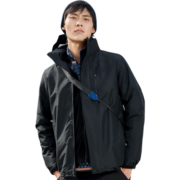探拓(TECTOP)冲锋衣 男户外防泼水透气耐磨三合一抓绒内胆保暖防寒服 滑雪服外套D207277CF 男款黑色 L
