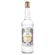 金门高粱酒 白金龙 清香型白酒 58度1000ml 裸瓶装 台版原瓶