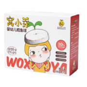 窝小芽婴幼儿鳕鱼球泡芙婴儿零食宝宝饼干磨牙休闲小吃18g/盒