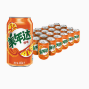 88VIP！MIRINARA 美年达 百事可乐美年达橙味汽水碳酸饮料330ml*24罐整箱(包装随机)