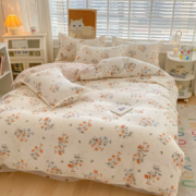MUJI 無印良品 典雅花卉系列花型四件套 150*200