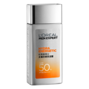 欧莱雅男士专用多重防晒保湿露SPF50 80ml(户外防晒霜男 小银砖)无酒精