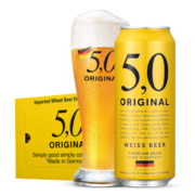 5.0小麦白啤酒 500ml*24听整箱装 德国原装进口（日期：日-月-年）