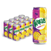 plus会员、概率劵：百事可乐美年达可乐百香果菠萝味果味330ml*12听*2件+凑单