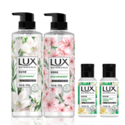 力士（LUX）植萃精油香氛沐浴露套装小苍兰550g+樱花550g赠50gx2持久留香茶树