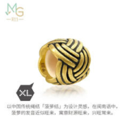 周生生 MINTYGREEN Charme系列 92301C 菠萝结足金转运珠 1g