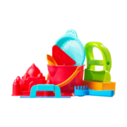 hape 儿童玩具 大号宝宝沙滩戏水玩具桶挖沙软胶沙滩玩具套装可收纳男孩户外宝宝玩沙铲戏水洗澡玩具 hape 新沙滩9件套 E8404