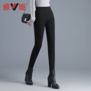 修身显瘦 ！Yaloo 雅鹿 女士高腰加绒加厚羽绒裤 89元包邮（需领券）