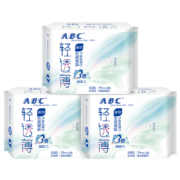 plus会员:ABC KMS 轻透薄日用 卫生巾190mm*8片*3包 ＊2件