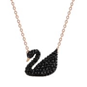 plus会员：SWAROVSKI施华洛世奇 大号玫瑰金黑天鹅项链 5204134