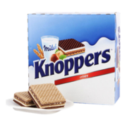 knoppers德国原装进口牛奶巧克力榛果威化饼干办公室零食600g（24包）