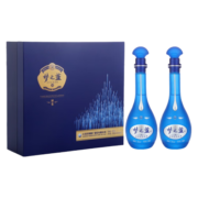 洋河梦之蓝M6 口感绵柔浓香型白酒 52度 500ml*2瓶 礼盒装 M6礼盒52度