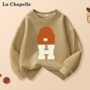 LA CHAPELLE MINI 拉夏贝尔男童卫衣春秋款2023新款男孩加绒男大童秋装儿童上衣童装