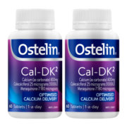 Ostelin 奥斯特林成人钙片 维生素K2中老年成人孕妇补钙片 VD3碳酸钙 cal-dk2 60粒*2瓶