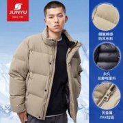 JUNYU 君羽 户外羽绒服男23年新款面包服700蓬白鹅绒立领加厚鹅绒服女SC62037 黑色 M
