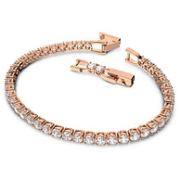 Swarovski 施华洛世奇 Tennis Deluxe系列 时尚手链 玫瑰金色 5464948