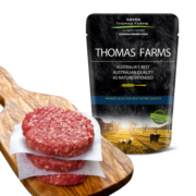 THOMAS FARMS 谷饲安格斯牛肉饼 500g（5片）国内生产冷冻无淀粉早餐汉堡饼