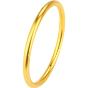 京东百亿补贴：China Gold 中国黄金 古法素圈戒指 999足金情侣对戒