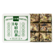 京东百亿补贴：巧匠喜茶叶老白茶 2018年福建政和白茶 寿眉小方片饼 便携铁盒装30g