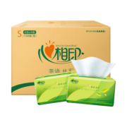心相印抽纸茶语丝享餐巾纸纸巾卫生纸纸抽家庭装整箱 3层150抽24包