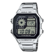 预售：CASIO 卡西欧 男士石英腕表 AE-1200WHD-1AVDF