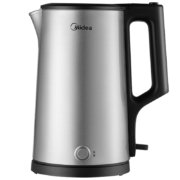 PLUS会员：美的（Midea）电热水壶 1.7L家用316不锈钢电水壶 PJ17A06