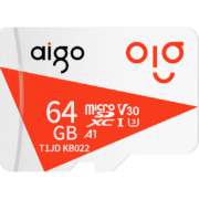 PLUS会员：aigo 爱国者 64GB TF 内存卡 T1 读速100MB/s
