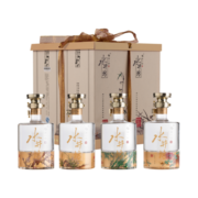 水井坊 梅/兰/竹/菊 浓香型白酒 52度 600ml*4礼盒 单份 中秋送礼