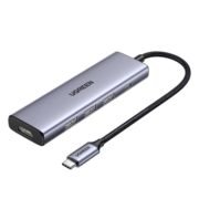 绿联Type-C扩展坞雷电拓展坞USB-C分线器HUB集线器HDMI转换器延长线转接头通用苹果15MacBook华为笔记本电脑