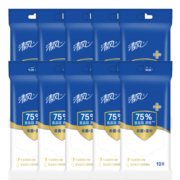 清风酒精杀菌湿巾 75%食品级酒精  10片装*10包 湿纸巾（整箱售卖）