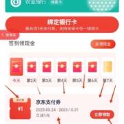 限部分用户:京东 我的银行卡页面领1元无门槛支付立减券