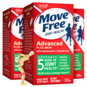 Move Free益节氨糖软骨素钙片绿瓶120粒*3（美国进口维骨力盐酸氨基葡萄糖 硫酸软骨素中老年人）
