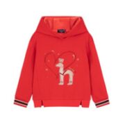 HAZZYS 哈吉斯 女童加绒连帽卫衣