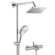 汉斯格雅（Hansgrohe） 双飞雨恒温花洒淋浴管淋浴龙头花洒套装240超大方形顶喷多功能花洒套装 F款：26779恒温双出水 现货