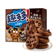 趣多多大块曲奇饼干巧克力味早餐网红休闲零食144g*1盒散装6袋