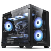 PADO 半岛铁盒 白泽360 黑色海景房机箱（M-ATX/360水冷位/9风扇位/U3接口）