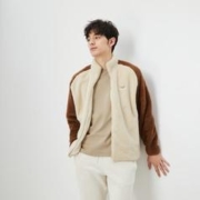 Gap 盖璞 男女装秋季2023新款LOGO抱抱绒立领运动卫衣819411休闲上衣潮 米棕色 180/96A(M)