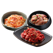 汉拿山 藤椒牛肉/蜜制猪梅肉/烤鸡腿肉 韩式烤肉组合1.2kg