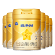飞鹤星飞帆卓睿2段较大婴儿配方奶粉(6-12月龄) 750gx6罐 原箱装