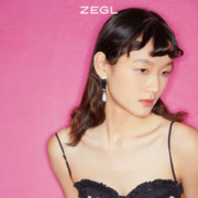 ZENGLIU ZEGL黑色蝴蝶结耳环女复古红色耳钉银针丝绒高级感新年夏天耳饰品