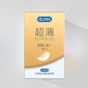 8日0点：durex 杜蕾斯 至感三合一 超薄安全套套装 16只（超薄*8+超薄润*4+AIR*4）