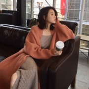 La Chapelle 拉夏贝尔 2023秋冬新款宽松慵懒风中长款针织开衫外套 3色