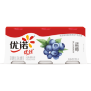 优诺（yoplait）优丝蓝莓果粒酸奶风味发酵乳135gx3杯 低温酸牛奶生鲜